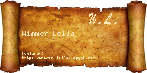 Wimmer Leila névjegykártya