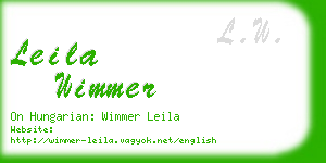 leila wimmer business card